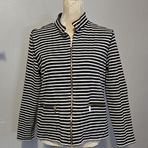 Ralph Lauren Black and White Striped Blazer